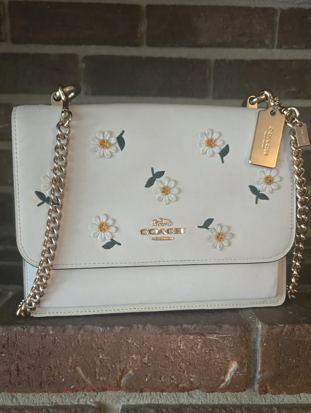Coach Klare Crossbody Bag With Spring Blossom Print White